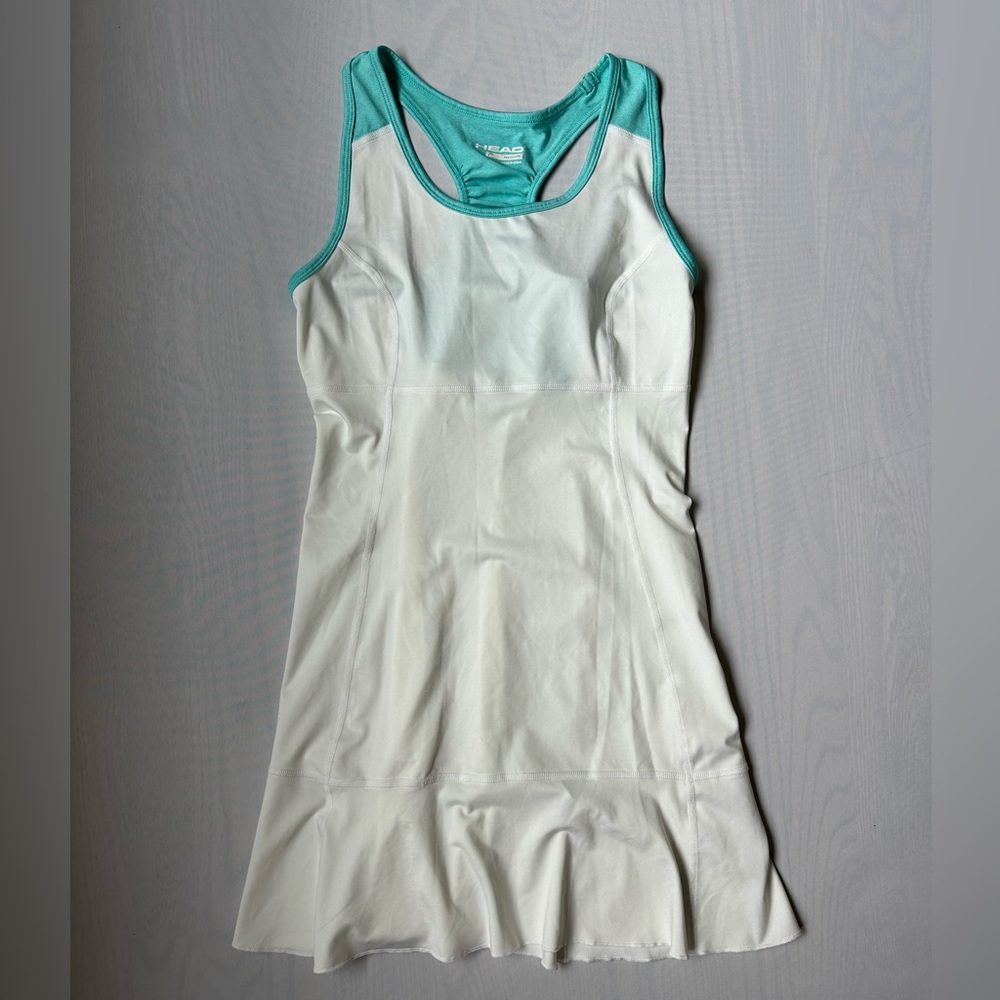 Head Tennis Dress white teal Sz M
